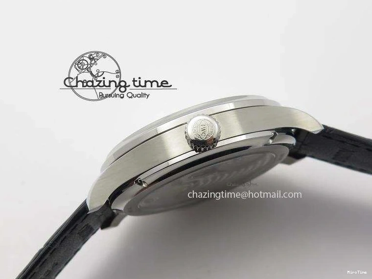 MIROTIME 0309 UrbanStyle Portuguese Tourbillon Power Reserve Moonphase SS White Dial On Black Leather Strap 7318